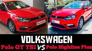 Polo GT TSI vs Polo Highline Plus  Walk Around Comparison  2021 New Polo Flash Red  Rudin Pattiam [upl. by Lewse]