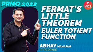 Fermats Little Theorem  Euler Totient Function  PRMO 2022  PRMO Preparation  Abhay Mahajan VOS [upl. by Enrobyalc862]