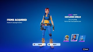 How to Unlock The FREE Explorer Emily LEGO Skin in Fortnite [upl. by Harelda]