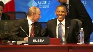 Putin and Obama share a laugh at G20 2012 [upl. by Amian432]