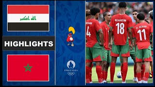 Iraq vs Morocco Extended Highlights amp All Goals  PreMatch Mens Football Olympic Games 2024 [upl. by Yerhpmuh]