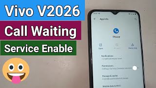 How to enable call waiting service Vivo v2026 [upl. by Onez]