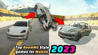 5 BeamNGStyle Car Games for Android amp iOS with Damage Physics 2023 [upl. by Nwahser561]