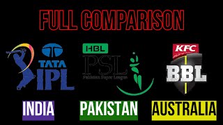 Full Comparison Of IPL Vs PSL Vs BBL Most Awaited Video On YouTube [upl. by Nysilla]