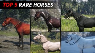 5 Rare amp Fastest Horses With Locations  RDR2 [upl. by Garrott573]