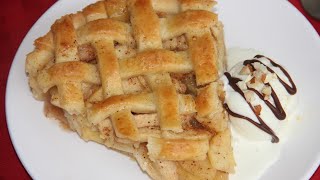 Homemade Eggless Apple Pie Recipe  How to make Lattice Pattern in Apple Pie [upl. by Albertson]