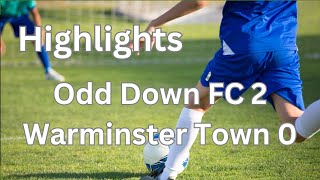 Highlights Odd Down FC 2 v Warminster Town FC 0 [upl. by Cacia808]