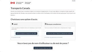 Processus d’inscription sur la plateforme des services de sécurité des transports avec la CléGC [upl. by Eneri759]