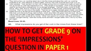 EDUQAS GCSE English Language Paper 1 IMPRESSIONS question OBED [upl. by Anni]