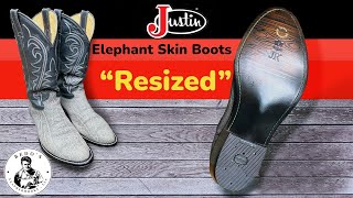 Justin Elephant skin Boots Resized [upl. by Senilec]