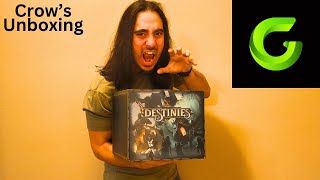 Crows unboxing Destinies Witchwood Gamefound unboxing [upl. by Leipzig]