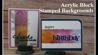 Acrylic Block Stamped Backgrounds [upl. by Anitsirhcairam]