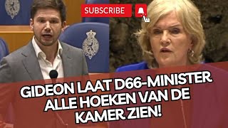 Gideon van Meijeren laat D66minister ALLE HOEKEN van de kamer zien amp laat haar SPRAKELOOS achter [upl. by Gabler]