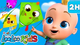 Lets Fly a Kite and more Sing Along Cartoons  S4EP92 Dance Along Super Mix  LooLoo Kids [upl. by Yelak]