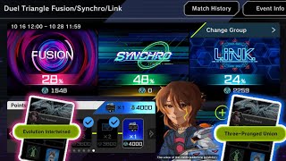 YgoMD Duel Triangle Event Fusion and Link done 1 more to go Synchro [upl. by Isabea875]