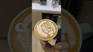 Godzilla head art 😱🦍 latteartclass coffeeart coffee latteartbasic barista latteart coffeart [upl. by Elocim]