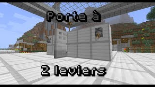 Minecraft Tuto redstone  18 Porte 2 leviers FR [upl. by Naryt]