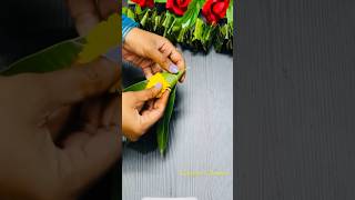 Making of mango leaves thoranam  mamidakulu thoranam  festival decoration ideas decorationideas [upl. by Creamer]