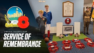 Linfield Football Club  Annual Service of Remembrance 2024 [upl. by Mccreary]