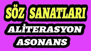 Söz Sanatları 16 Aliterasyon Asonans Akrostiş Lebdeğmez Rücu Tedric Terdit Dudak Değmez Nedir AYT [upl. by Aelc259]