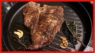 Cooking the Best T Bone Steak on the Stove amp Oven  Pan seared butter basted and Baked [upl. by Latona112]