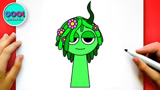 How to Draw Vineria Green  Incredibox  Sprunki  Step by step [upl. by Susanetta33]