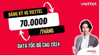 Cách Đăng Ký 4G Viettel 1 tháng 70K Gói cước Viettel 70000 đồng mới nhất 2024 [upl. by Tillie]