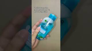 my mini review of Garnier micellar water salicylic bha best for acne prone skin acne skincare [upl. by Gnemgnok]