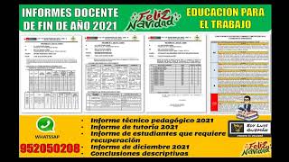 INFORMES FINALES 2021 ÁREA EDUCACIÓN PARA EL TRABAJO  CONCLUSIONES DESCRIPTIVAS [upl. by Anoved]