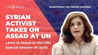 UN debate Syrian activist takes on lies of Assad regime amp allies [upl. by Lias]