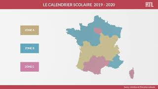 Découvrez le calendrier des vacances scolaires 20192020 [upl. by Ynnej]