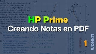 Referencia HP Prime Creando Notas pdfs en la HP Prime [upl. by Labannah]