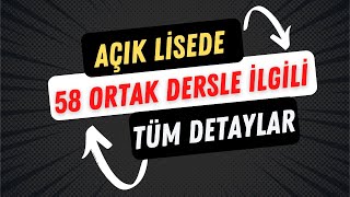 Açık Lisede Zorunlu Derslerden Hangilerini Geçmeliyim [upl. by Ennaer]