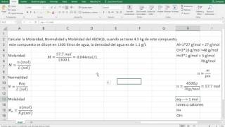 Molaridad Normalidad Molalidad [upl. by Warfore]