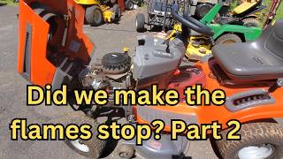 Husqvarna Mower Backfiring Part 2 WHAT WAS the cause [upl. by Adnaram]