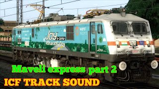 16604 Maveli express night train journey ICF TRACK SOUND [upl. by Rellim]