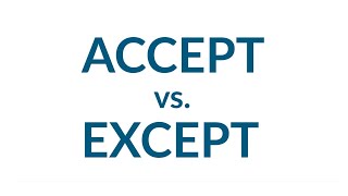 25Second Grammar Accept vs Except [upl. by Prima822]