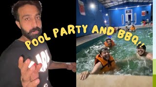 full night pool party 🥳 night pool party and BBQ lavish vlogz6996 [upl. by Noslrac]