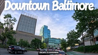 Baltimore  Maryland 4K Downtown amp Inner Harbor [upl. by Bibbye]