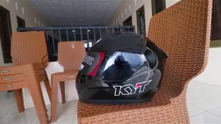 Helm Fullface Murah KYT R10 HITAM Methalic [upl. by Ardnuassak]