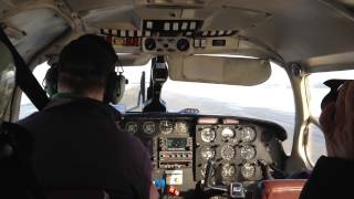 Piper Navajo PA31350 on arctic takeoff [upl. by Kemppe653]