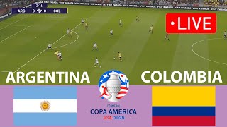 🔴LIVE ARGENTINA vs COLOMBIA  CUPA AMERICA 2024 LIVE  ARGENTINA LIVE MATCH I eFOOTBALL PES 21 [upl. by Ahsart390]