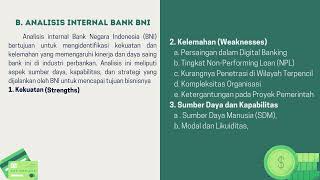 Manajemen Strategik Studi Kasus PT Bank Negara Indonesia Persero Tbk Kelompok 4 [upl. by Banebrudge793]