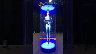 Human Size 3D Hologram LED FAN Display Wall 3ddisplay hologram fyp [upl. by Ryun]