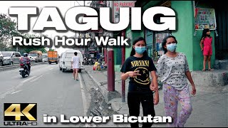 TAGUIG Philippines  Rush Hour Walk in Lower Bicutan 4K [upl. by Cece]