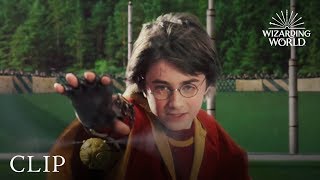 Harrys First Quidditch Match Against Slytherin  Harry Potter and the Philosophers Stone [upl. by Carrick]