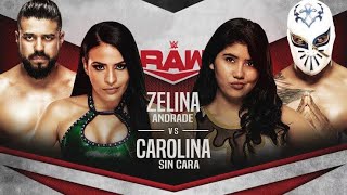 Andrade and Zelina Vega vs Carolina and Sin Cara RAW 04112019 in English [upl. by Eelnyl]