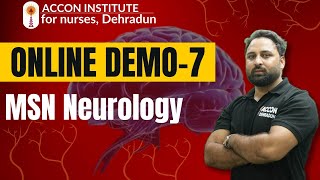 Online Demo  7 MSN NEUROLOGYMSN BY NAVNEET SIR ACCON DEHRADUN  NORCET 80 RRB  GMCH [upl. by Lasorella]