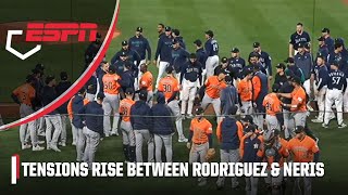 😮 Benches clear in AstrosMariners as Hector Neris taunts Julio Rodriguez  MLB on ESPN [upl. by Hamann]