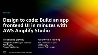 AWS reInvent 2022  Design to code Build an app frontend UI in mins wAWS Amplify Studio FWM309 [upl. by Pirzada]